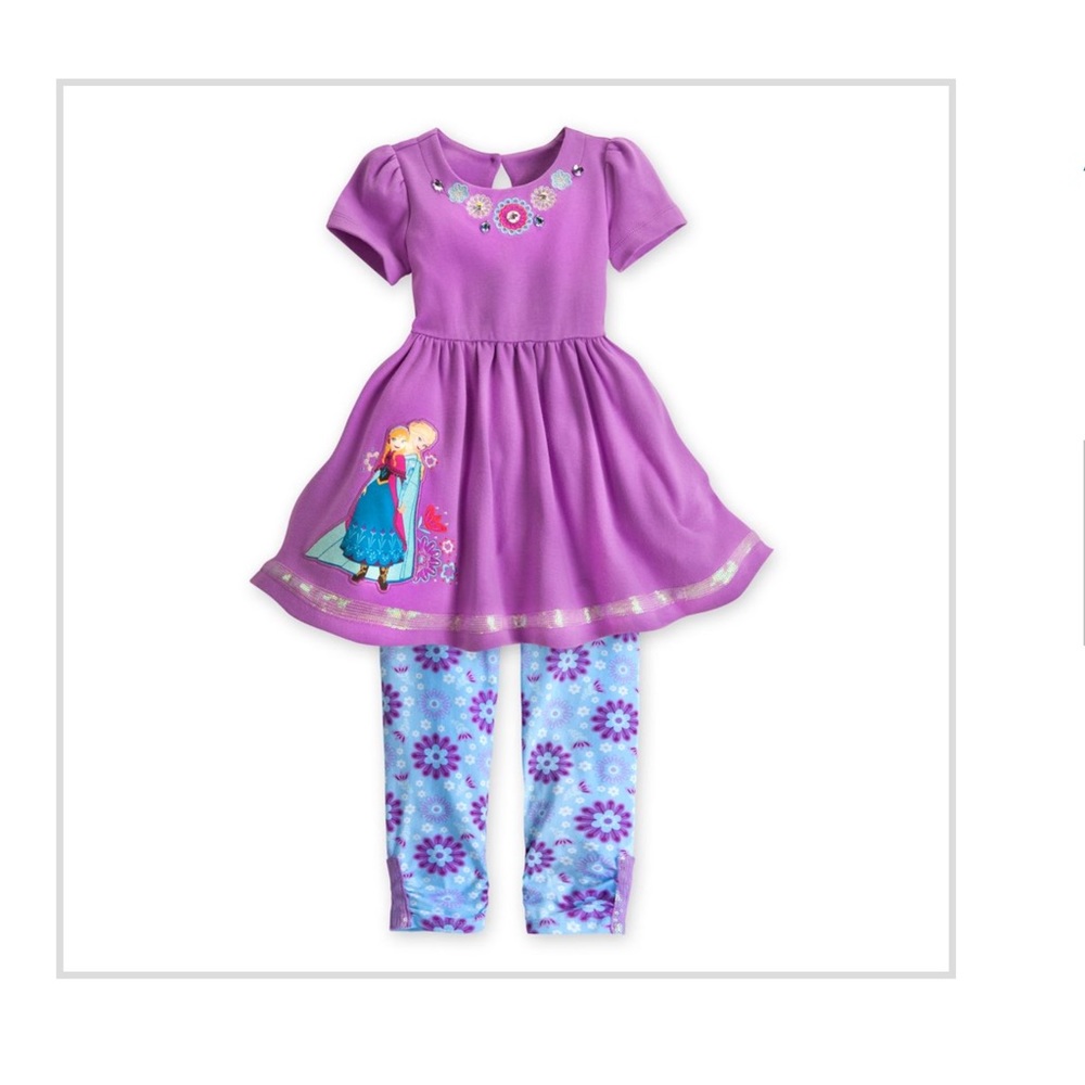Disney’s FROZEN Anna & Elsa Dress & Leggings Set